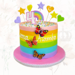 Rainbow Dream Birthday Cake – Vanilla & Strawberry