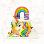 Rainbow Dream Birthday Cake – Vanilla & Strawberry